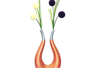 Enameled Horse Shoe Flower Vase, M4design M4design Asian style garden