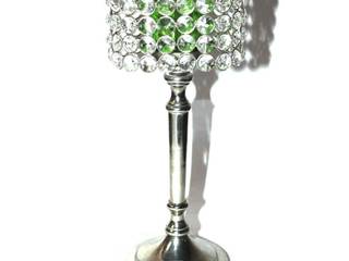 Crystal & Green Glass Cylinder Candle Holders, M4design M4design Дома в азиатском стиле