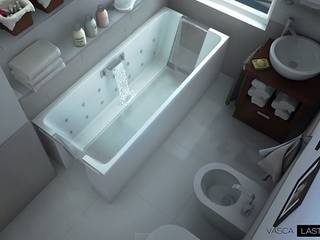 Vasca da bagno reversibilmente estendibile, Studio di architettura Lastella Studio di architettura Lastella Moderne Badezimmer Wannen und Duschen