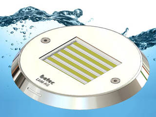 Disque Poolstrahler mit Power LED, betec Leuchten Manufactur betec Leuchten Manufactur Piscinas minimalistas