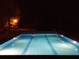 Disque Poolstrahler mit Power LED, betec Leuchten Manufactur betec Leuchten Manufactur Piscinas de estilo minimalista