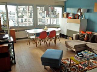 Appartement contemporain - 75010, Espaces à Rêver Espaces à Rêver Moderne Wohnzimmer