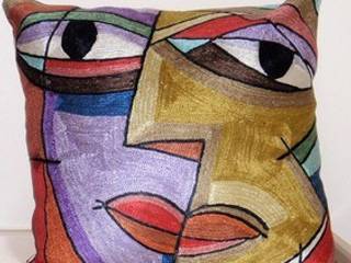 picasoo cushioncovers, kashmir modernart gallery kashmir modernart gallery غرفة المعيشة أريكة ومقاعد إسترخاء