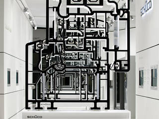 Produktinszenierung für Schüco auf der fensterbau/frontale 2014, D’art Design Gruppe GmbH D’art Design Gruppe GmbH Коммерческие помещения