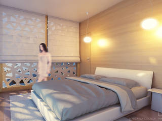 Unboxed - Prefab Mediterranean Wooden House, Barberio Colella Architetti Barberio Colella Architetti Modern style bedroom