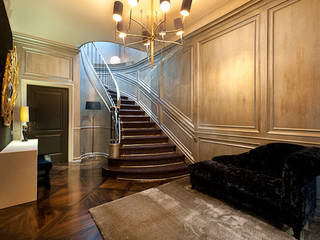 Interiorismo ático duplex, Isa de Luca Isa de Luca Classic style corridor, hallway and stairs