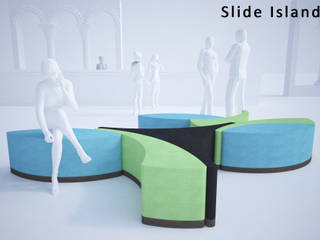 SLIDE ISLAND - Divano modulare, Giuseppe Granata - Designer | Vincenzo Schinella - Architetto Giuseppe Granata - Designer | Vincenzo Schinella - Architetto Espacios comerciales