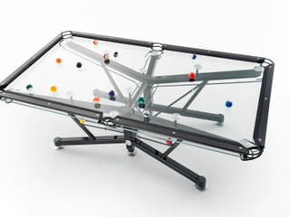 G1 Glass Pool Table, Quantum Play Quantum Play Modern media room