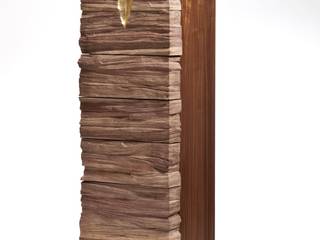 Spaltholzschrank mit Blattgold, Alignum Möbelbau Alignum Möbelbau Living room