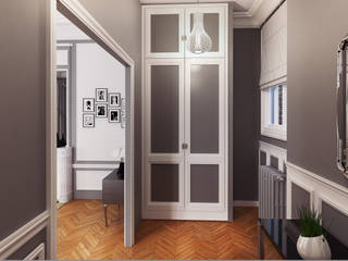appartement haussmanien à Neuilly sur Seine, Agence KP Agence KP Klassischer Flur, Diele & Treppenhaus Grau