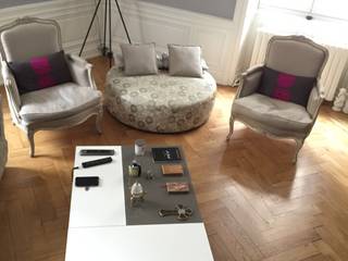 Projet de décoration d'interieur d'un appartement haussemannien , Agence Al Dentro Agence Al Dentro Salones de estilo moderno