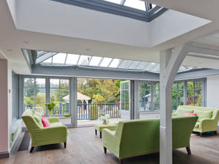 Living Room Conservatory with Veranda, Vale Garden Houses Vale Garden Houses 모던스타일 온실