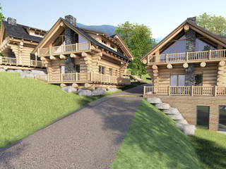 Blockhäuser, eb Massivhaus Deutschland GmbH eb Massivhaus Deutschland GmbH Casas de estilo ecléctico