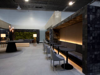 GRU First Class/Executive Lounge, Leticia Nobell Arquitetos Leticia Nobell Arquitetos Espaços comerciais