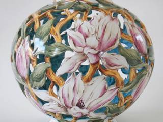 Pied de lampe ajouré Magnolias, Faïenceries d'Art de Malicorne Faïenceries d'Art de Malicorne الغرف