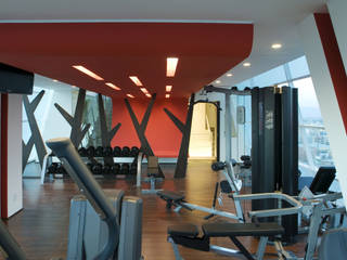 Skyview Polanco ARCO Arquitectura Contemporánea Ruang fitness: Ide desain, inspirasi & gambar