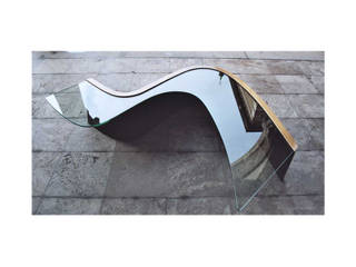 Couchtisch Wenge / Messing / Glas, Möbeldesign Möbeldesign Living roomSide tables & trays