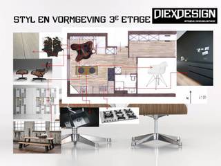 Entwurf appartement, DIEXDESIGN DIEXDESIGN Salones de estilo moderno