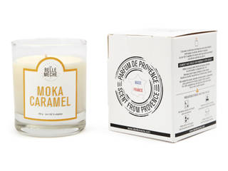 Bougie parfumée Moka Caramel, LA BELLE MÈCHE LA BELLE MÈCHE Maisons originales