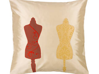 Vintage His and Hers Handmade Silk Cushions, Le Cocon Le Cocon