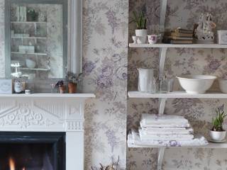 Wallpaper, Cabbages & Roses Cabbages & Roses Fotos de Decoración y Diseño de Interiores