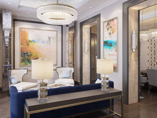 Апартаменты TriBeCa в стилистике Ар Деко, Anna Clark Interiors Anna Clark Interiors Klassieke woonkamers