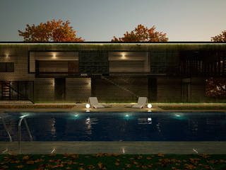 Vivienda con piscina exterior, Ibu 3d Ibu 3d Modern Interior Design