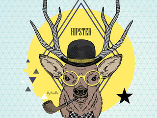 TAbleau banbin "HIPSTER", BY PIXELLISE BY PIXELLISE Quartos de criança ecléticos