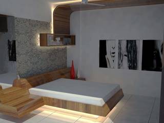 Master bed room Pankaj Mhatre Architects. Interior design