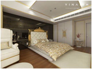 white n golden, V I N A I S M V I N A I S M Bedroom