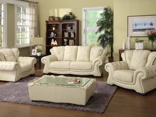 Designing with White Leather Sofa , Locus Habitat Locus Habitat Modern Living Room