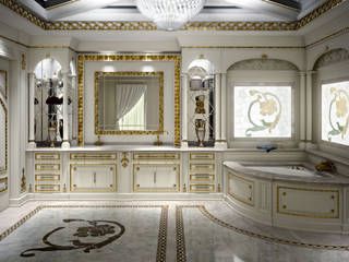 Render Bagno, Studio Montorzi Studio Montorzi Classic style bathroom