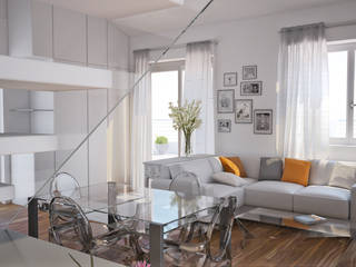 attico giovane coppia, Barberini & Gunnell Barberini & Gunnell Casas modernas: Ideas, diseños y decoración