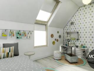 Dom w Zielonkach, MONOstudio MONOstudio Scandinavian style nursery/kids room