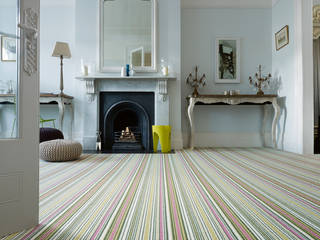 Biscayne Stripe Wools of New Zealand Modern Corridor, Hallway and Staircase