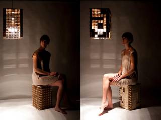 Tetris HangLamp, Alexander Claessen Alexander Claessen Phòng khách phong cách công nghiệp