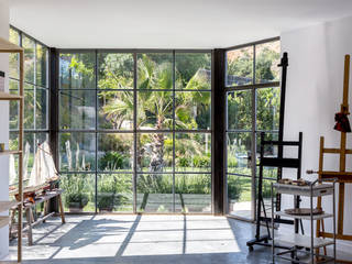 Estudio y Jardín | Casa A 08023 Architects Puertas y ventanas de estilo mediterráneo