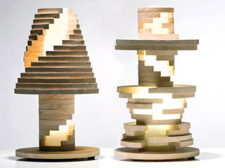 Babele by MID, Swart Swart Salas de estar modernas Iluminação