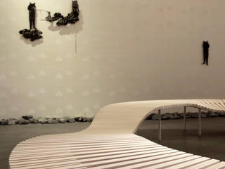 AQUA×IGNIS ロビーベンチ [ minamo ] + 照明 [ hoshiful ], Hirota Design Studio Hirota Design Studio Interior garden