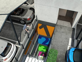 Underground parking in Madrid, Javier Garcia Alda arquitecto Javier Garcia Alda arquitecto Rooms