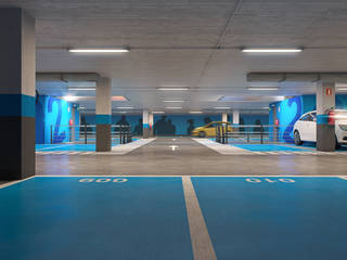 Underground parking in Madrid, Javier Garcia Alda arquitecto Javier Garcia Alda arquitecto