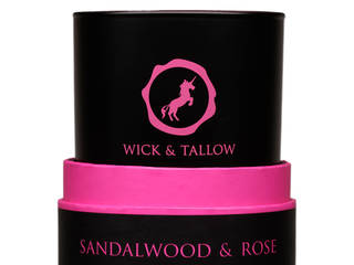 Wick & Tallow Sandalwood & Rose Candle, Wick & Tallow Wick & Tallow Nowoczesne domy
