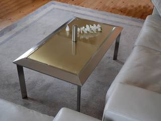 Metalldesigntisch, METALL*ART+MOEBEL METALL*ART+MOEBEL Modern living room Copper/Bronze/Brass