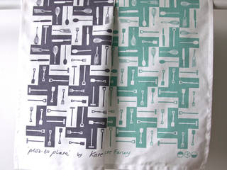 Printed tea towels by Kate Farley, Kate Farley Kate Farley Cozinhas modernas