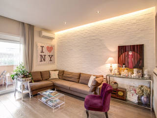 COVIELLO: I dettagli di design arricchiscono lo spazio del soggiorno, MOB ARCHITECTS MOB ARCHITECTS Salas de estar modernas