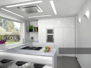 Estatuario Kitchen, melania de masi architetto melania de masi architetto Modern kitchen