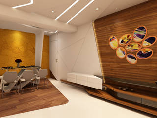 MR. ANCHAL'S RESIDENCE, NEX LVL DESIGNS PVT. LTD. NEX LVL DESIGNS PVT. LTD. غرفة المعيشة Lighting