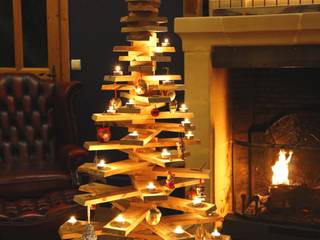 Décoration de Noël en bois de palette, Wood BC Wood BC Nhà phong cách chiết trung Accessories & decoration