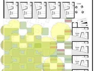 Jardin pour un hôtel 5 étoiles , ATELIER CHARDON PAYSAGES ATELIER CHARDON PAYSAGES Коммерческие помещения