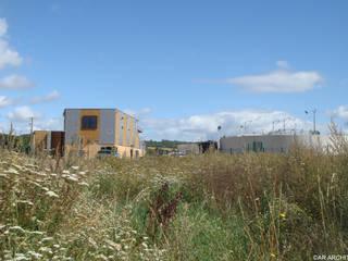 Eco-construction d'une usine à faible impact environnementale à Beynes, AR Architectes AR Architectes Espaces commerciaux